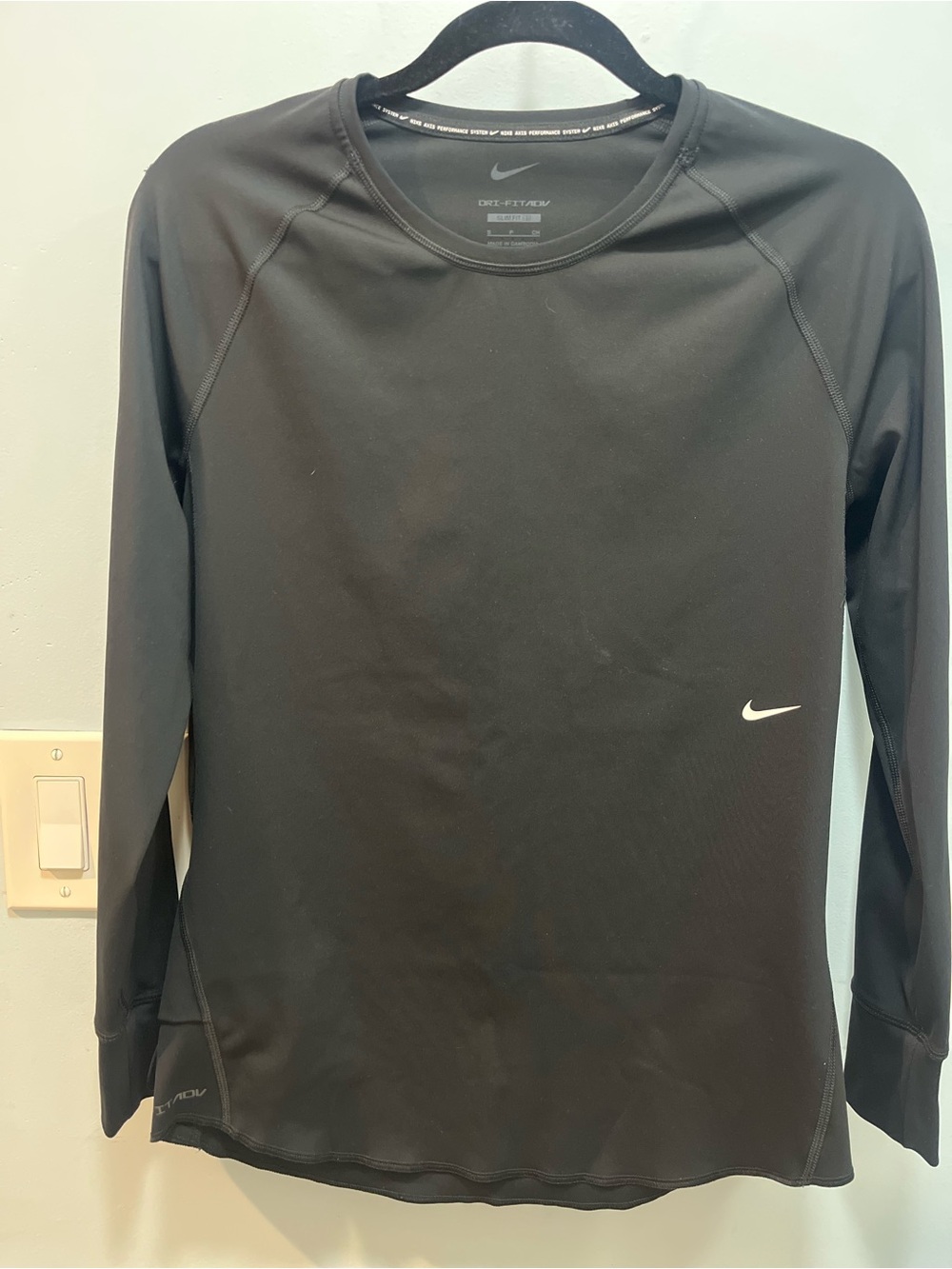 Nike Black Dri-FIT Long Sleeve Crew Top